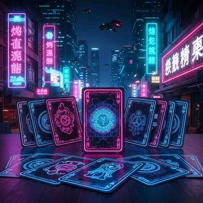 Neon card design