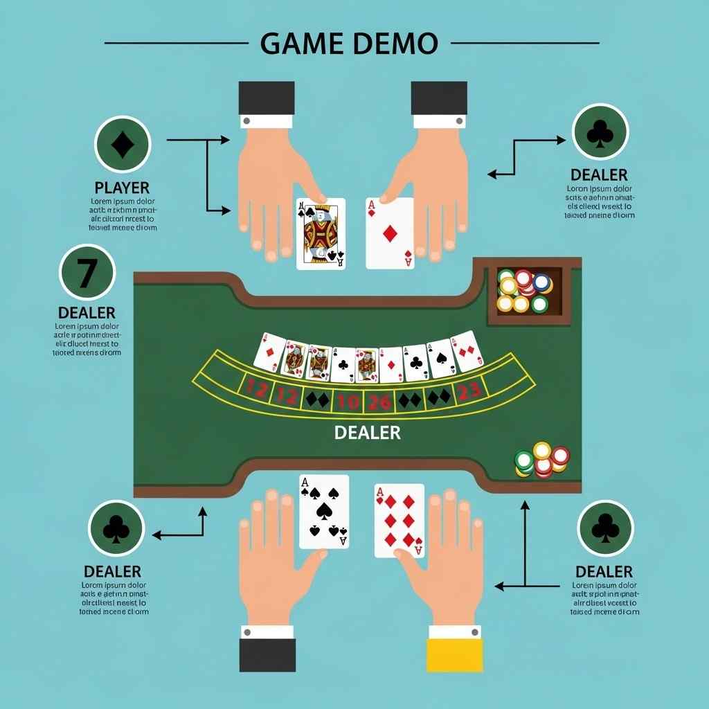 Card game demo illustration